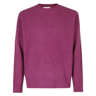Roberto Collina Truien & Vesten, Heren, Paars, M, Wol, Maglia Gcollo Comfort Casentino