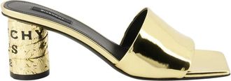 Givenchy Tape Heeled Mules - Dames - Muiltjes - Geel - 37 EU - Leer - Schoenen
