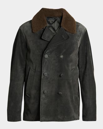 Tom Ford Men & apos;s Suede Double-Breasted Jacket