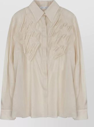 Alberta Ferretti floral-patch shirt