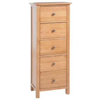 vidaXL Cajonera Sinfonier De Madera De Roble Maciza 45x32x110 Cm Vidaxl