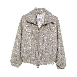 Simona Corsellini Bomberjack - Dames - Jassen - Beige - Maat: XS