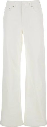 AG - Adriano Goldschmied Witte Denim Jeans met Riemlussen - Dames - Loose Fit Jeans - Wit - W29 - Denim - Jeans