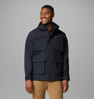 Columbia Landroamer II Jacket Mens Black Full Zip Waterproof Hiking KFC386