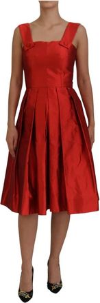 Dolce & Gabbana Dames, Jurken, Rood, Maat: 3XS Zijde