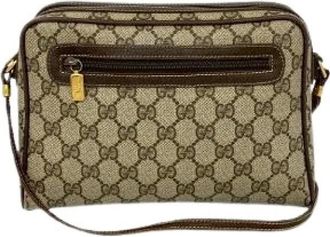 Gucci Pre-owned Cross Body Bags, female, Brown, Size: ONE SIZE Pre-owned Leather PVC Mini Shoulder Bag