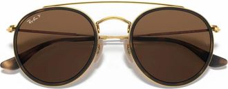 Ray-Ban Round Double Bridge Rb 3647N - unisex - Zonnebrillen - Geel - 51 MM - Accessoires