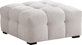 Vente-Unique Puf de tela beige jaspeado DILOME de Pascal Morabito