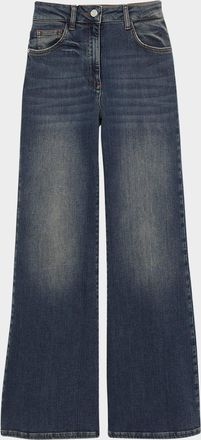Reiss Bonnie Flare-Leg Denim Jeans