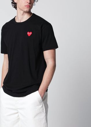 Comme Des Gar&ccedil;ons Black cotton T-shirt