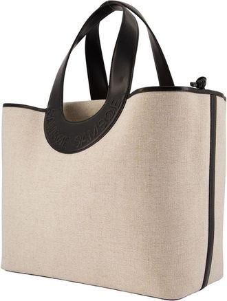 Sams&oslash;e & Sams&oslash;e Womens Cotton Canvas Shopper Tote Beige
