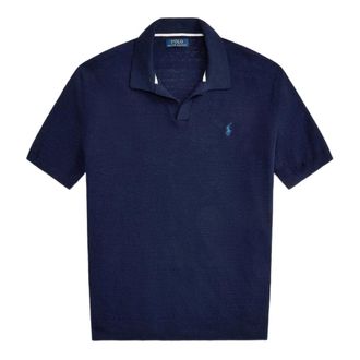 Polo Ralph Lauren Polo Shirts, male, Blue, Size: XL Johnny Cotton-Linen Polo
