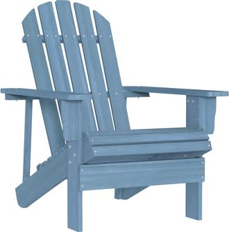 vidaXL Silla De Jard&iacute;n Adirondack Madera Maciza De Abeto Azul Vidaxl