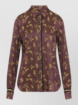 Dries Van Noten floral-jacquard long-sleeve shirt