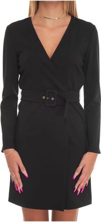 Pennyblack Jersey Sheath Jurk met V-Hals - Dames - Korte kleedjes - Zwart - 2XL - Kleedjes
