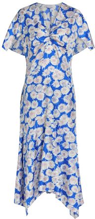 Stella McCartney Stella Mccartney Daisy Floral-print Silk Midi Dress - Blue - 42 (UK10 / S)