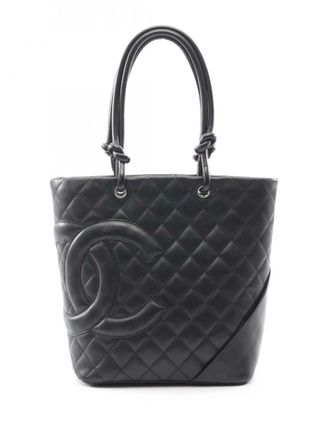 Chanel 2003-2004 medium Cambon Line shopper - Zwart