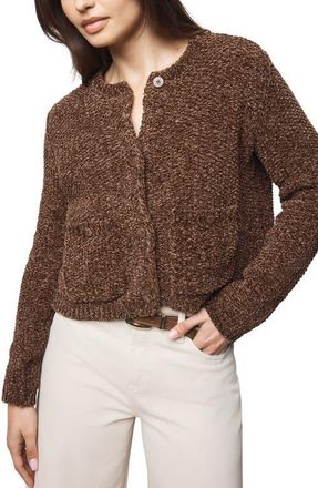 Splendid Andrea Crop Cardigan in Cedar Brown at Nordstrom, Size X-Large