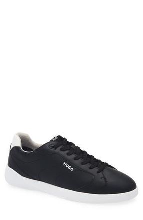 BOSS Riven Low Top Sneaker in Black/White at Nordstrom Rack, Size 11Us / 10Uk