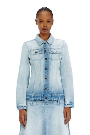 Diesel Hourglass denim trucker jacket - Denim Jackets - Woman - Blue