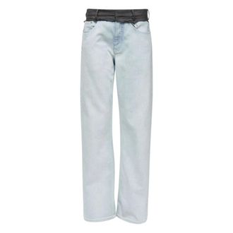 Maison Margiela Straight Jeans, female, Blue, Size: W30 5-pocket tailored trousers