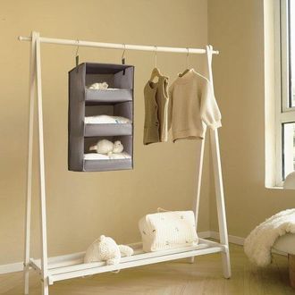 OEM Bolsa De Almacenamiento Colgante - Beige - 30&times;30&times;60cm - 3 Capas