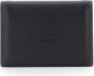 Givenchy Wallets & Cardholders, male, Black, Size: ONE SIZE Card Holder with Embossed Logo Lettering