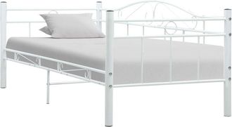 vidaXL Estructura de sofá cama sin colchón metal blanco 90x200 cm Vidaxl