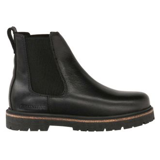 Birkenstock Highwood Slip On Mid Leather Mens Chelsea Boots - Black - Size:UK 7.5