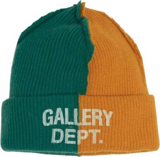 Gallery Mens Topanga Beanie In Orange/ Green