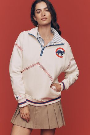 Terez Cotton MLB Quarter-Zip Sweatshirt