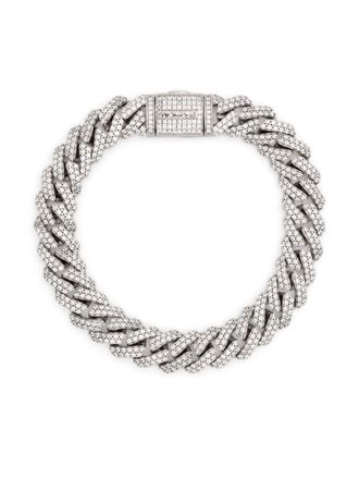Darkai Prong pavé mini armband - Zilver