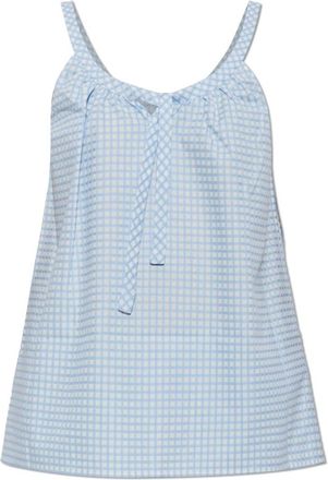 Poss&eacute; Lila Katoenen Top - Dames - Tops zonder mouwen - Blauw - S - Katoen - Tops
