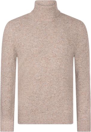 Gran Sasso 2-Ply Cashmere Blend Tweed Turtleneck Sweater