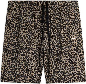 Freddy Pantaloni corti da donna wide leg in viscosa leopardata