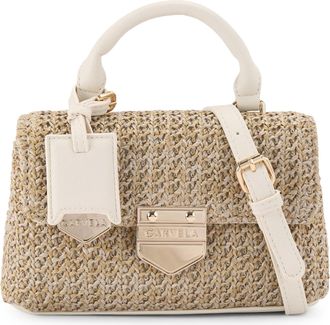 Carvela Womens Maria Mini Top Handle Bag - Beige Fabric - One Size