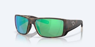 Costa Unisex Blackfin Pro Polarized Sunglasses In Matte Tortoise Green Mirror