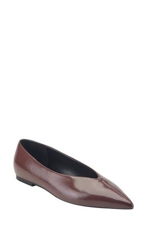 Marc Fisher Casee Pointed Toe Flat in Dark Red at Nordstrom, Size 9.5