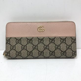 Gucci Pink Gg Canvas Long Wallet (Bi-Fold) (Pre-Owned)