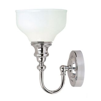 Loops IP44 Wall Light Contemporary Glass Shade Bulb Included Chrome LED G9 3.5W in Clear