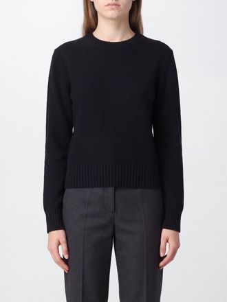 Ami Maglia girocollo in lana e cashmere con bordi a costine