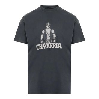 Willy Chavarria T-shirt in Cotone Leather Daddy - - Tops - Uomo - Grigio - L