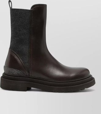Brunello Cucinelli leather ankle boots