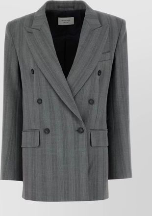 Sportmax embroidered stripes wool blend blazer