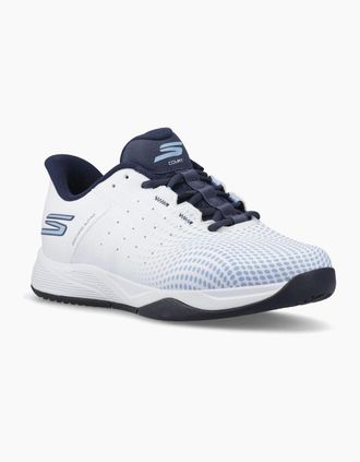 Skechers Mens Skechers Slip-ins Relaxed Fit Viper Court Reload Mens White/Navy Blue Trainers - Size: 11