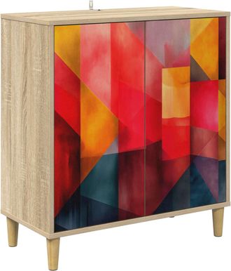 vidaXL Aparador Heesch Sonoma 69 X 33 X 75 Cm Madera De Ingenier&iacute;a Vidaxl