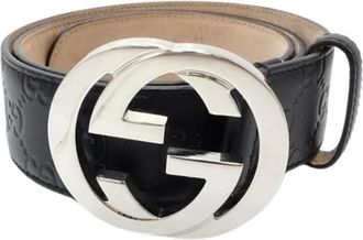 Gucci Pre-owned Vintage Belt - Dames - Vintage Accessoires - Zwart - ONE Size - Leer - Vintage