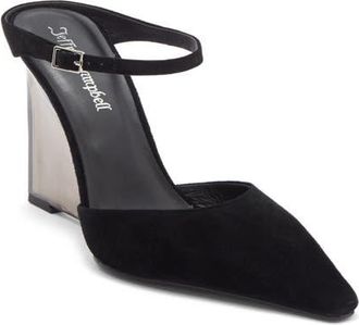 Jeffrey Campbell Maribelle Wedge Mule in Black Suede at Nordstrom, Size 8.5