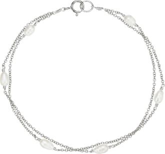 Lily & Roo Silver Layered Seed Pearl Bracelet