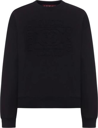 Gucci embossed logo sweatshirt - men - Cotton - M - Black